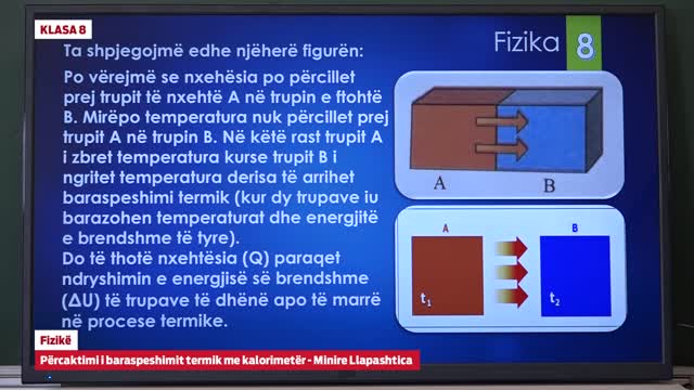 Klasa 8 Fizikë Përcaktimi I Baraspeshimit Termik Me Kalorimetër Gjirafavideo 9541